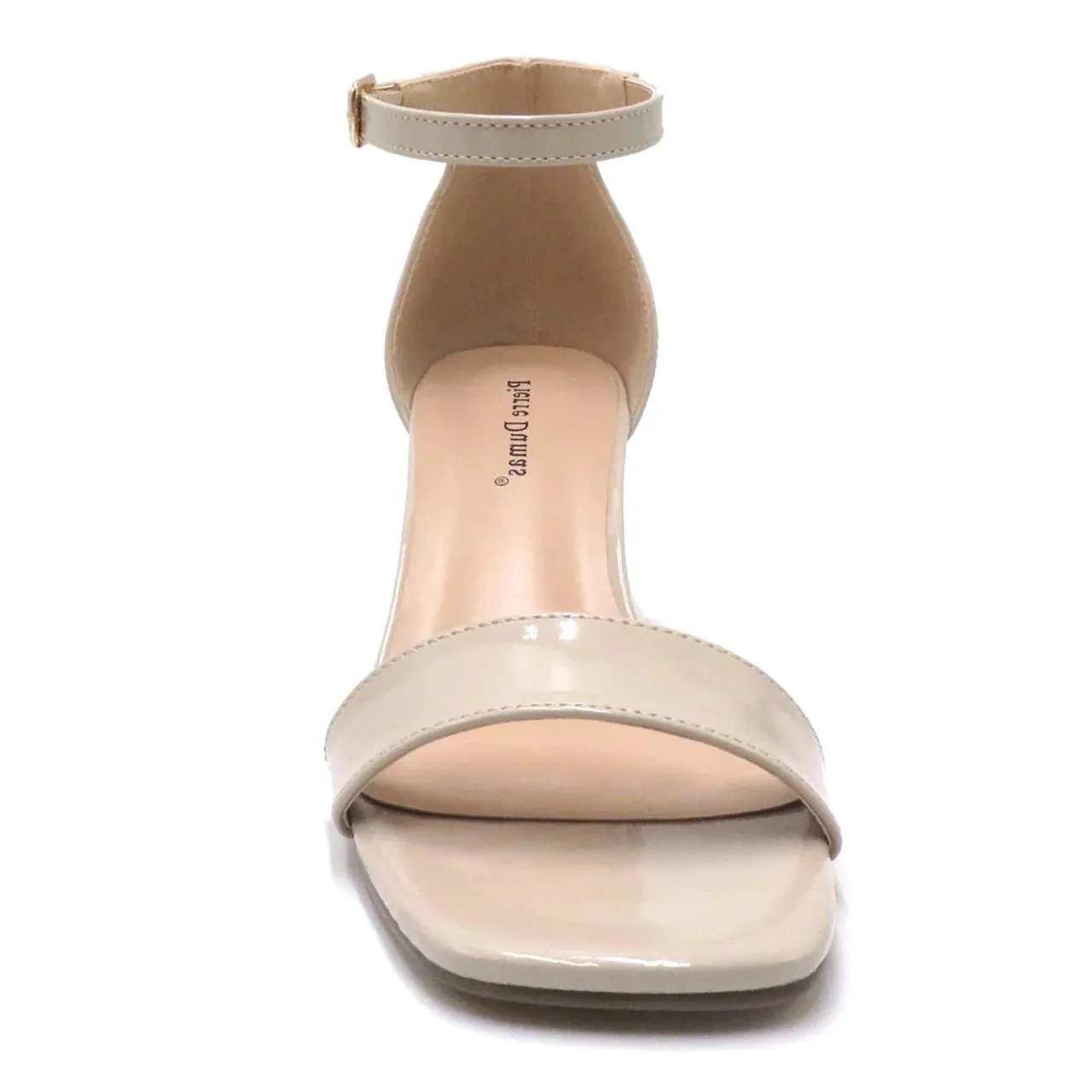 Modern Strappy Nude Heels