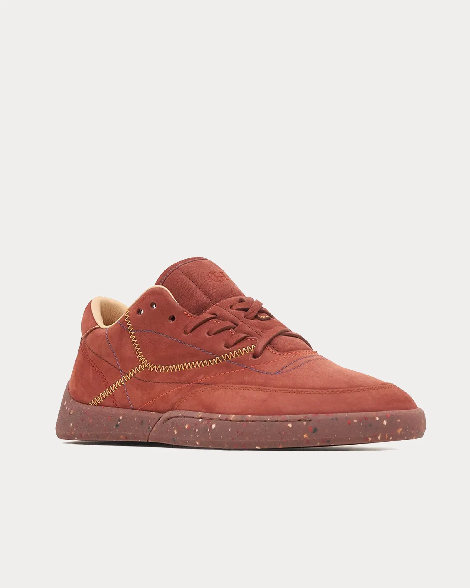 Ohio Nubuck Burnt Sienna Low Top Sneakers