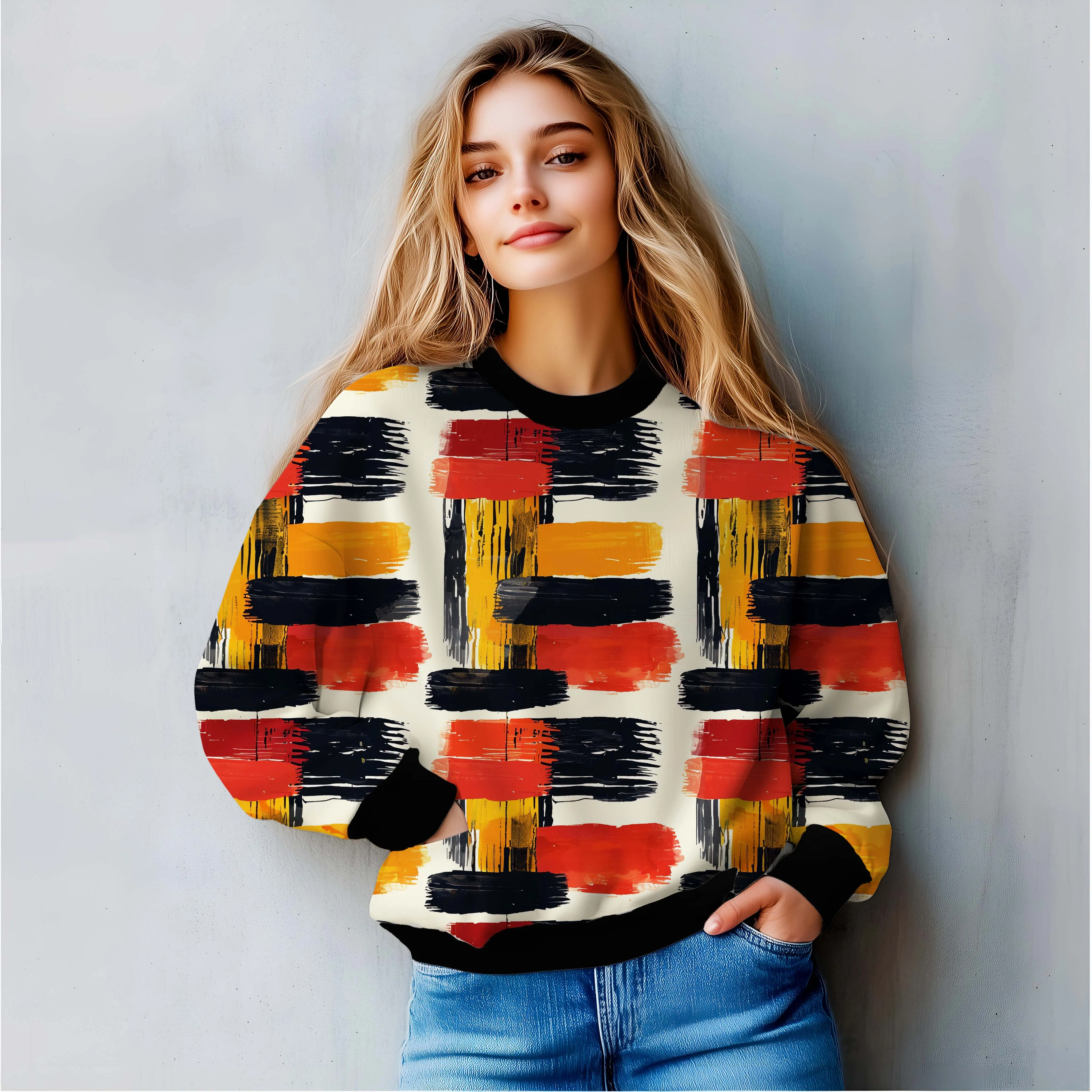 Patchwork Reverie All-Over Print Sweatshirt