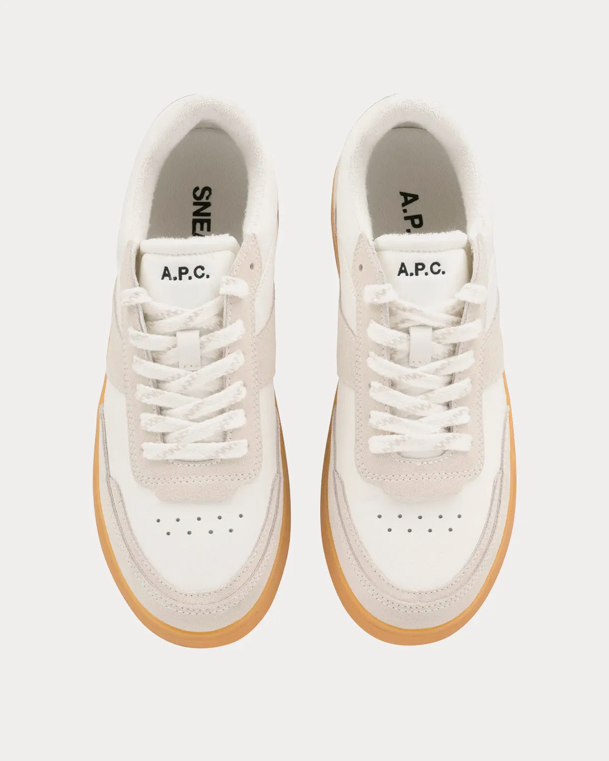 Plain Grey / White Low Top Sneakers