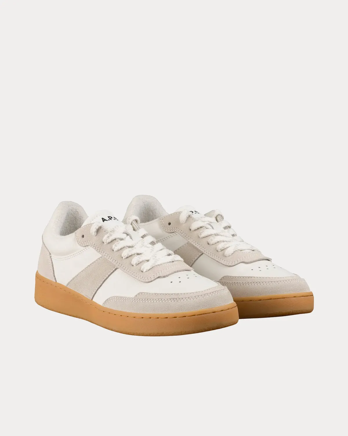 Plain Grey / White Low Top Sneakers