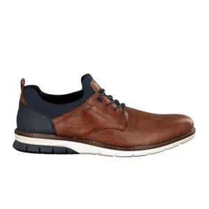 Rieker 14450 Dustin Lace Up (Men) - Nut/Blue