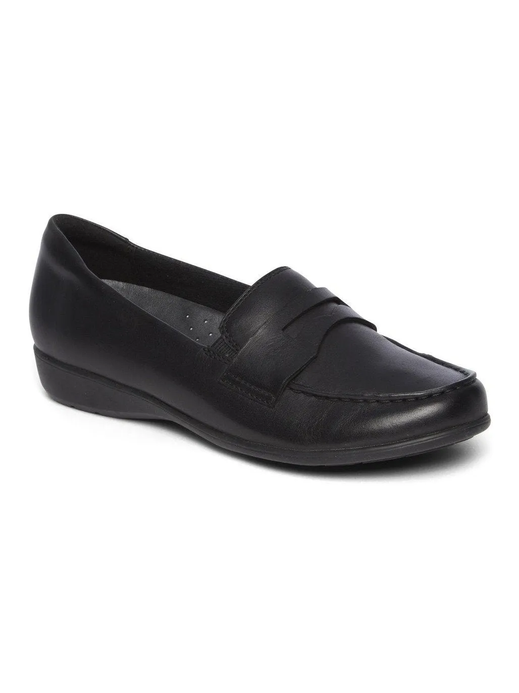 Rockport Aravon Women's Abbey Loafer Black Leather CH3352