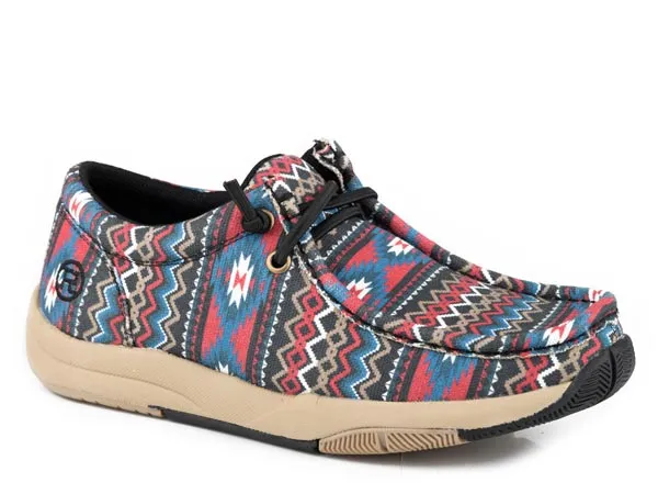 Roper Women's Aztec Printed Canvas Chukka Shoe