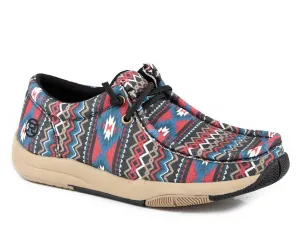 Roper Women's Aztec Printed Canvas Chukka Shoe