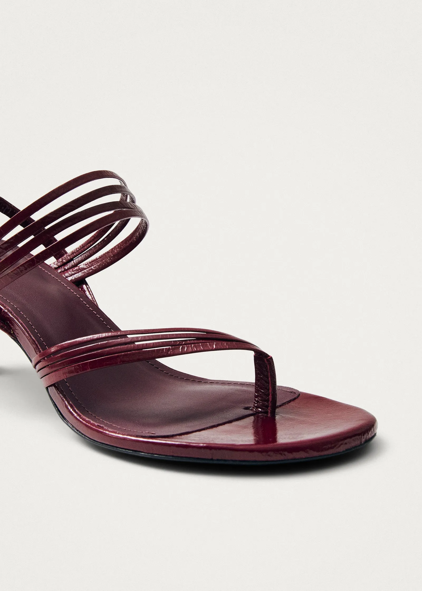 Salsa Burgundy Leather Sandals