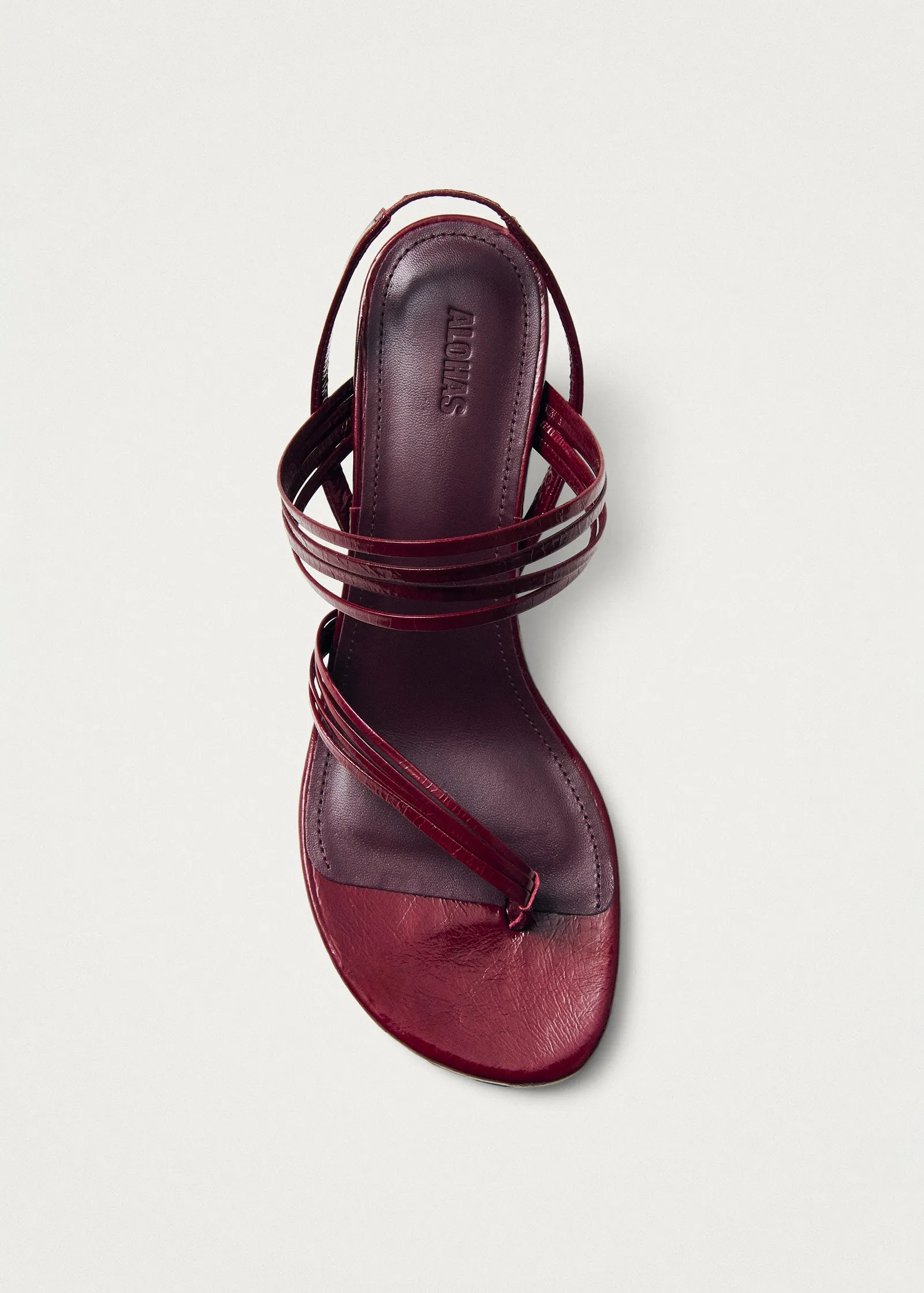 Salsa Burgundy Leather Sandals