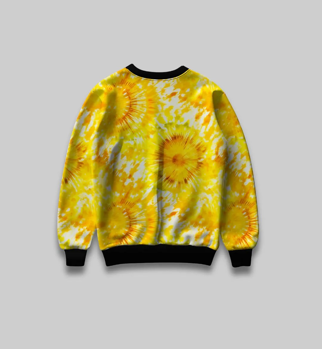 Sunny Glow Tie-Dye All over Print Sweatshirt