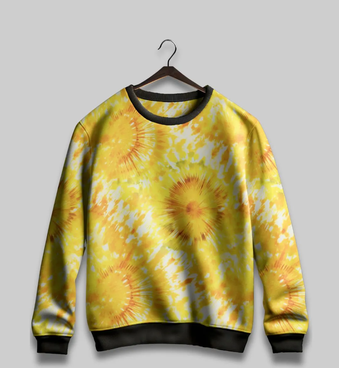 Sunny Glow Tie-Dye All over Print Sweatshirt