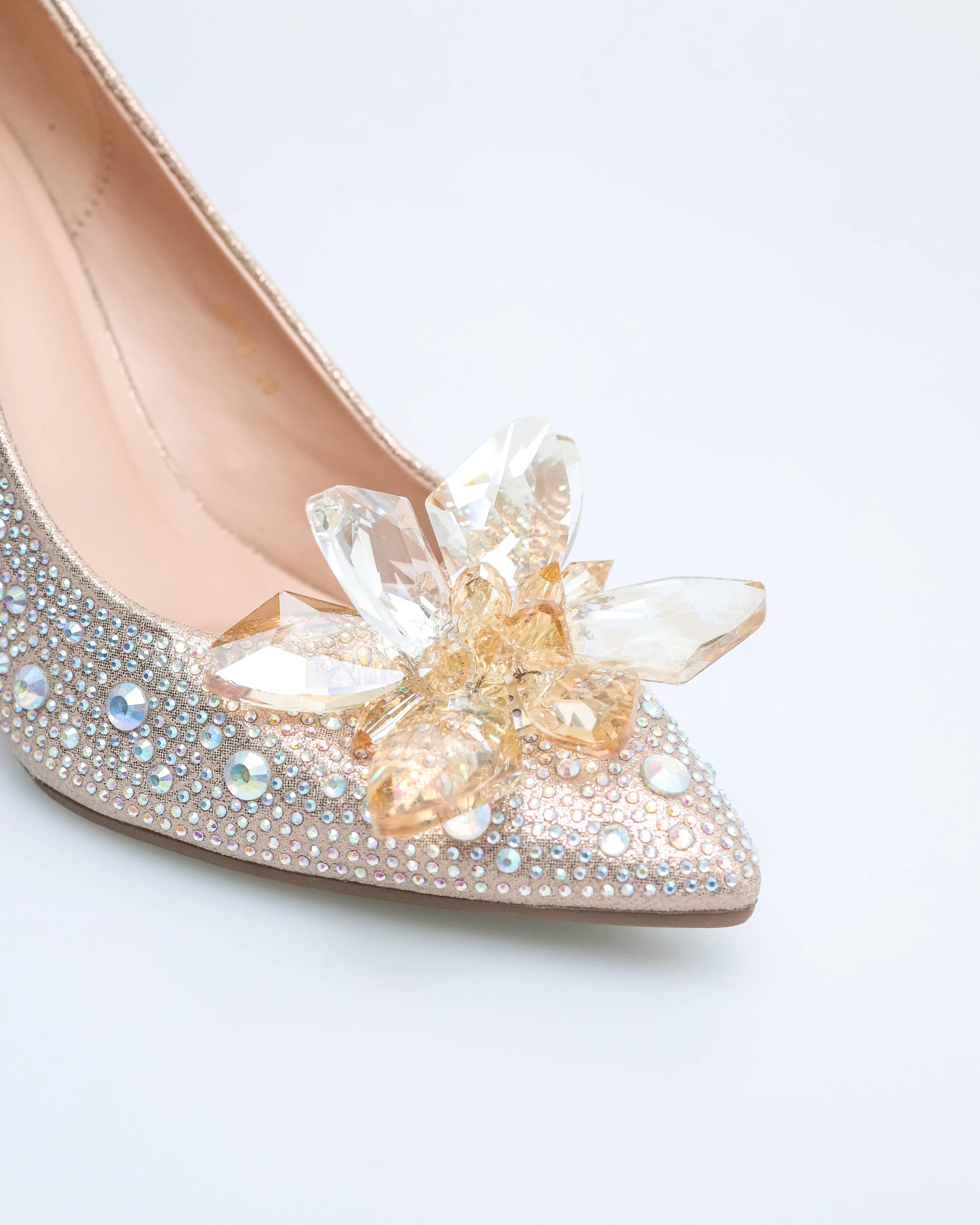 Tomaz NN391 Ladies Crystal Flower Heels