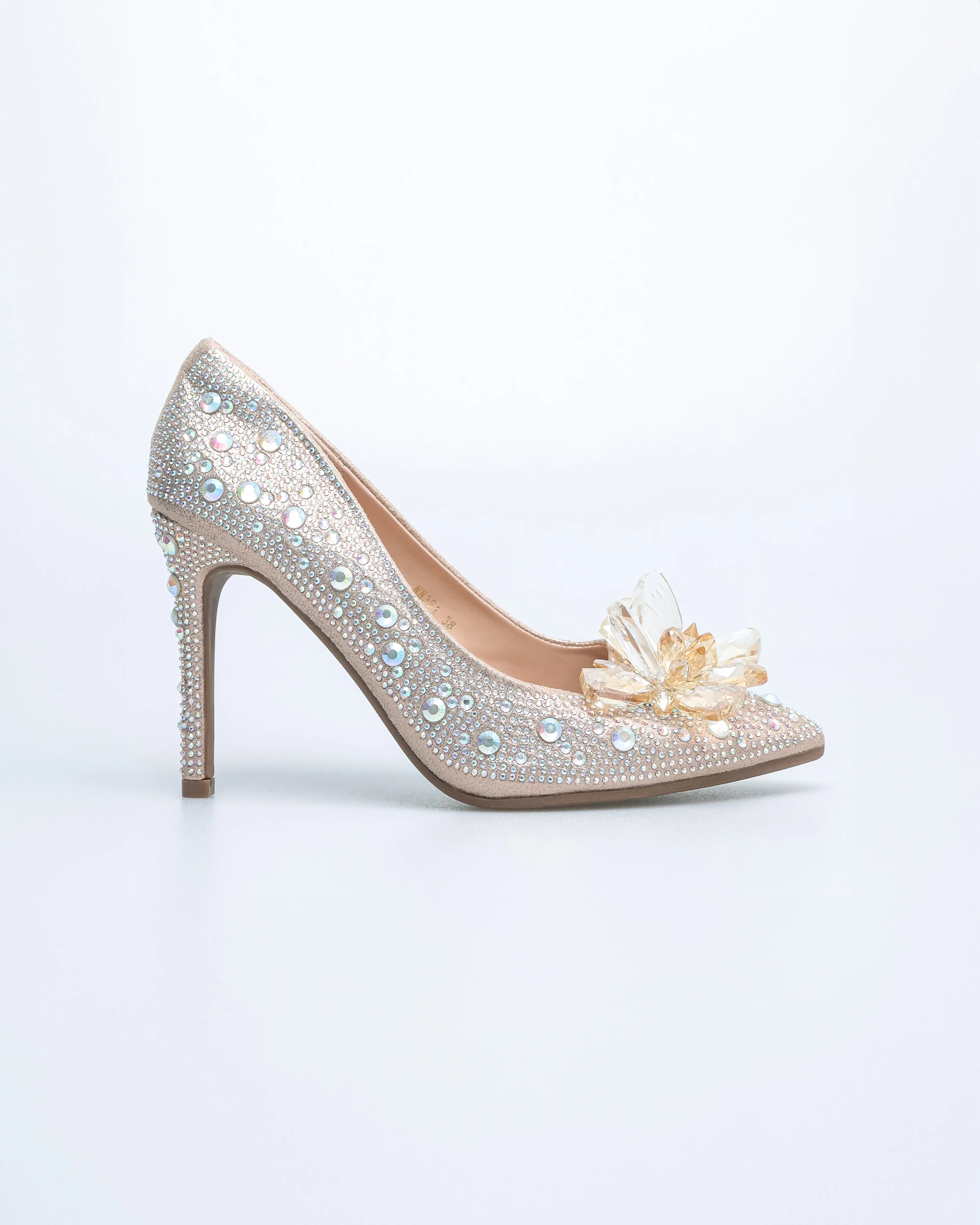 Tomaz NN391 Ladies Crystal Flower Heels