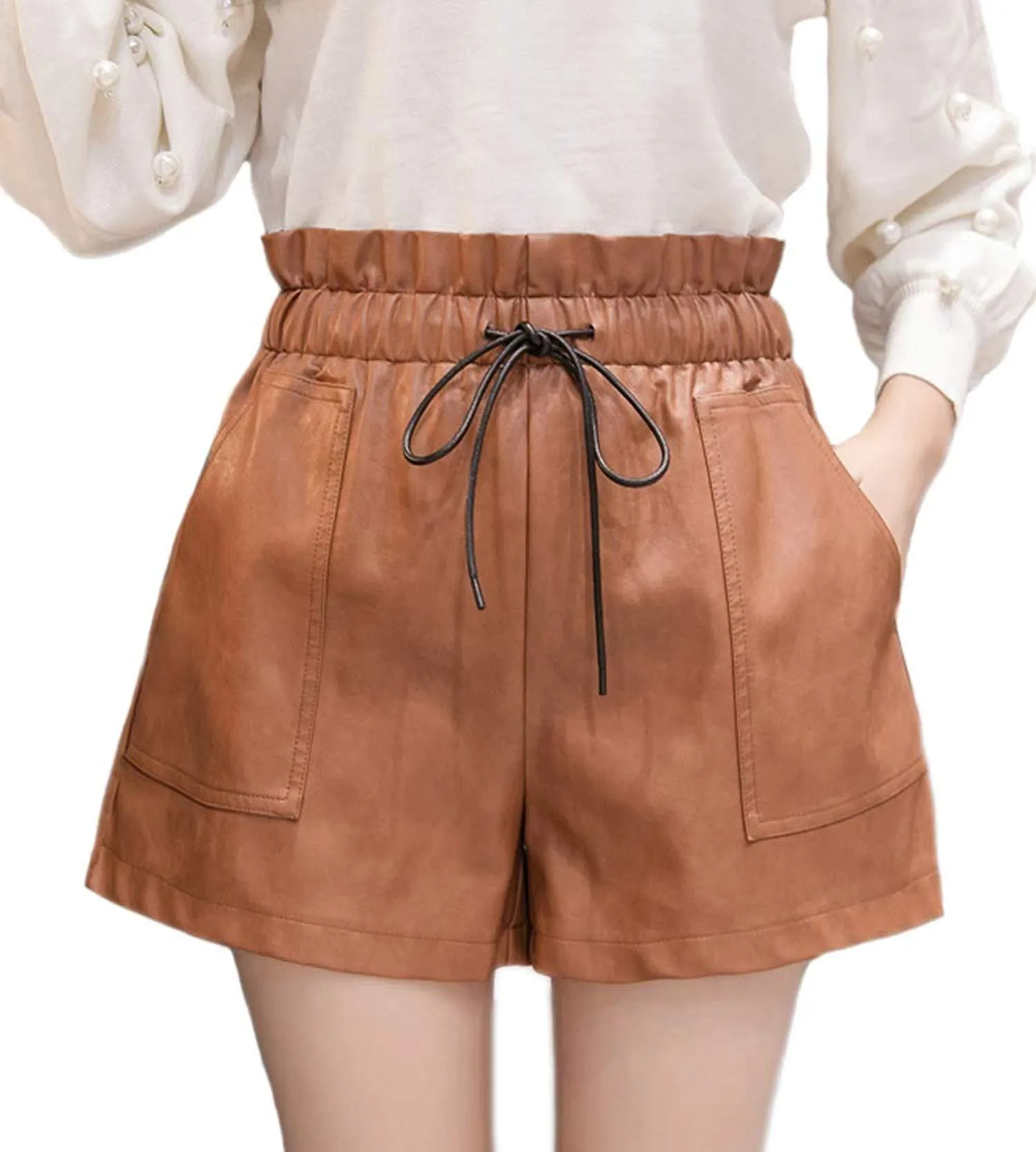 Vegan Leather Shorts