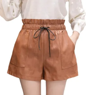 Vegan Leather Shorts
