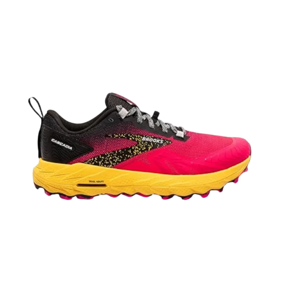 Womens Cascadia 17  Diva Pink/Black/Lemon Chrome (B Width)