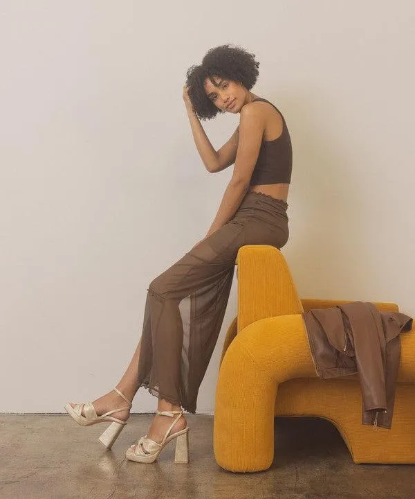 Women's Knotted Band Platform Heels