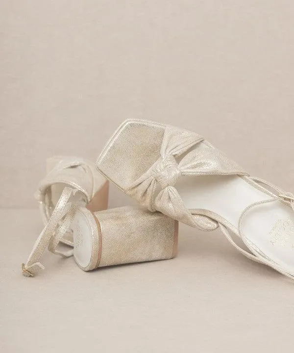 Women's Knotted Band Platform Heels